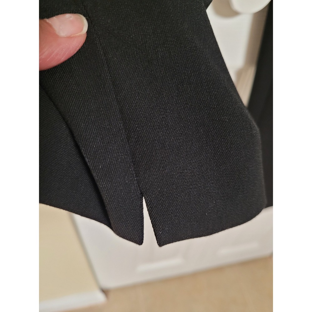 Talbots Womens Black Stretch Side Zip Straight Leg Dress Pants Slit Hem Size 6 - Picture 4 of 6
